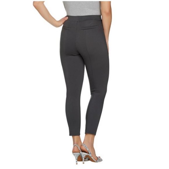 Lisa Rinna Collection Petite Knit Cropped Pants - Picture 2 of 2